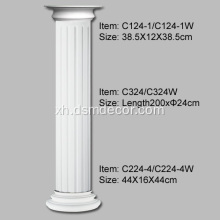 24cm Ububanzi PU Fluted Columns